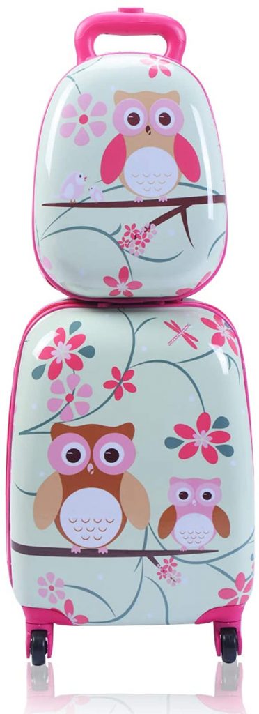 Goplus 2Pc Best Kids Luggage Set -Carry on suitcase